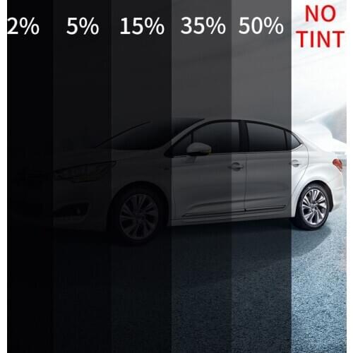 SUNICE 50cmX300cm Car Window Tint Black/ Grey Glass Film 100% UV Proof Solar Tint Film for Car Auto House Sun Shading Vinyl