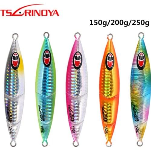 TSURINOYA 150g 200g 250g Sinking Metal jig Spoon Lure Slow Jigging Long Casting Luminous Hard Bait Trolling Sea Fishing Tackle