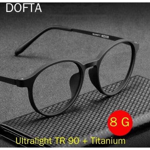 DOFTA Titanium Glasses Frame Women Vintage Round Myopia Optical Prescription Eyeglass Frame Men New TR 90 Eyewear 5735