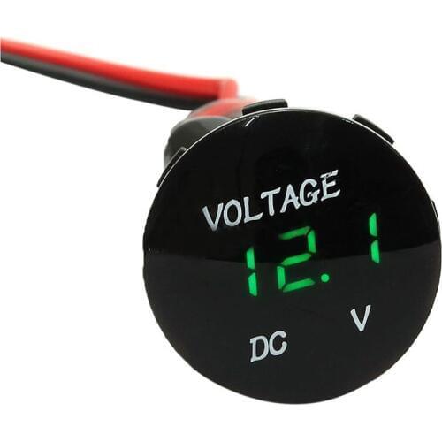 Waterproof LED Digital voltmeter Voltage Digital Car Car Panel Meter 12-24V black
