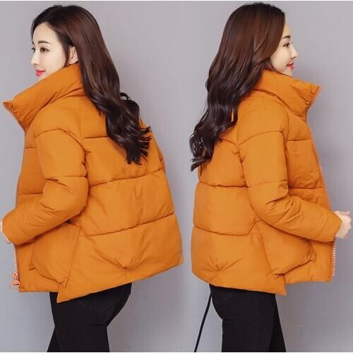 2020 New Winter Women Jacket Parkas Long Sleeve Short Jacket Warm Cotton Padded Parka Outwear Female Jacket Coat P962
