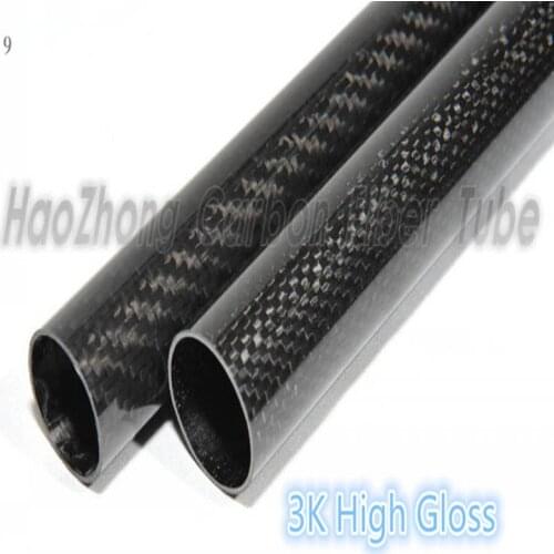 1-10 pcs 22MM ODx 20MM ID Carbon Fiber Tube 3k 500MM Long with 100% full carbon,(Roll Wrapped) Quadcopter Hexacopter Model 22*20