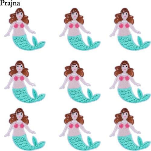 Prajna 10PCS Mermaid Patches Ironing On Clothing DIY Appliques Set Package Cheap Woman Jeans DIY Dress Stickers Baby Ornaments
