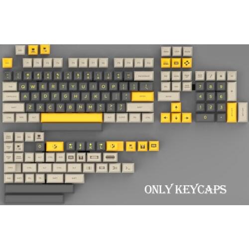 155/104 Keys Sp Ball Cap SA Profile Personalized Green Yellow Screen For Cherry MX Switch Mechanical Keyboard