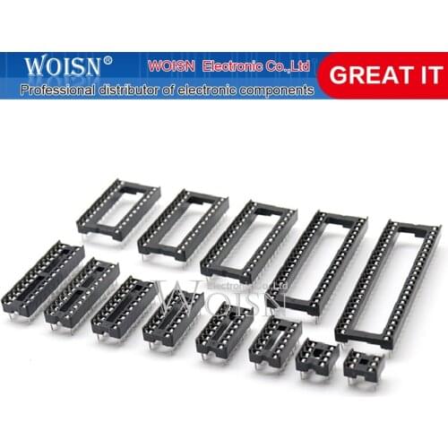 5PCS Sockets DIP6 DIP8 DIP14 DIP16 DIP18 DIP20 DIP28 DIP32 DIP40 pins Connector DIP Socket 6 8 14 16 18 20 24 28 32 40 pin