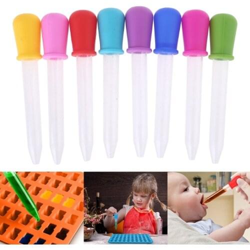 8 Pieces Silicone Droppers Pipettes for Candy Molds, Gummy Mold and Crafts, 5M