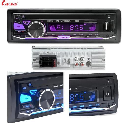 LaBo 12V Bluetooth Car Radio Player Stereo FM MP3 Audio 5V-Charger USB SD MMC AUX Auto Electronics In-Dash Autoradio 1 DIN NO CD