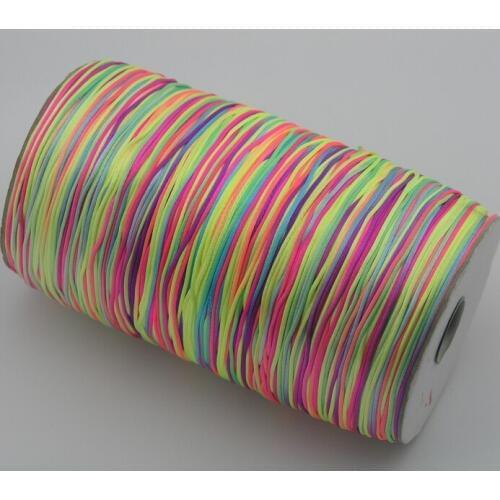 FREE SHIPPING 1 Roll 800Yards 1.0mm Neon/Rainbow Satin Rattail Cord/Thread for Jewelry Macrame