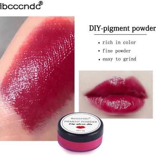 Diy Lip Gloss Powder Material Lip Glaze Pigment for DIY Lipgloss Making Kit Long Lasting Lips Makeup 1g 6 Colors Pigments