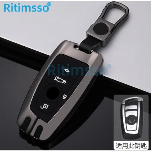 Zinc Alloy Car Smart Key Fob Case SKin Cover for BMW 3 4 5 Series 320i 530i 550i F20 F21 F30 F31 F25 F01 F02