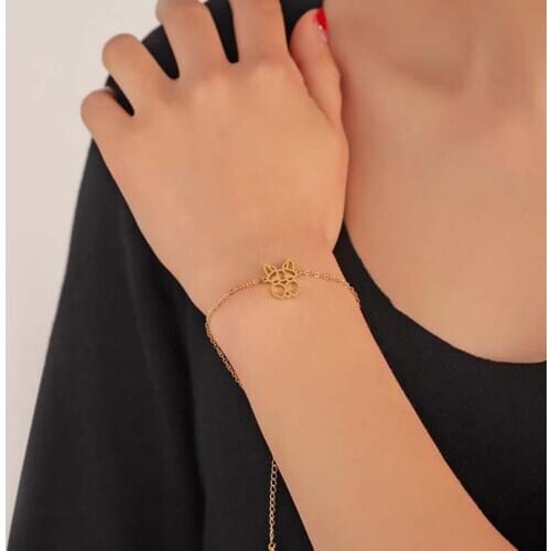 Cxwind Fashion Adorable Miniature Schnauzer Dog Face Outline Shaped Bracelets Animal Jewelry for Dog Pet Lovers Bracelet Bangle