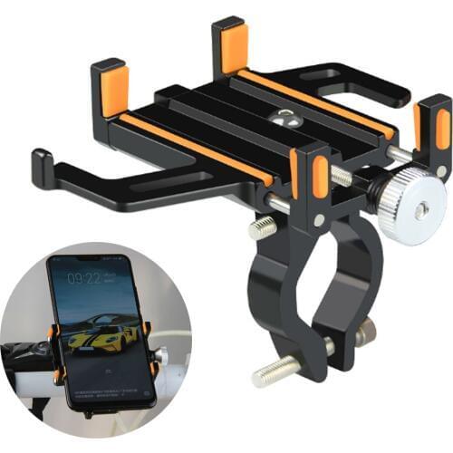 Aluminum Alloy Motorcycle Phone Holder For iPhone Xs Max 8 Samsung Huawei Xiaomi cell Phone stand For GPS Bike Handlebar Holder