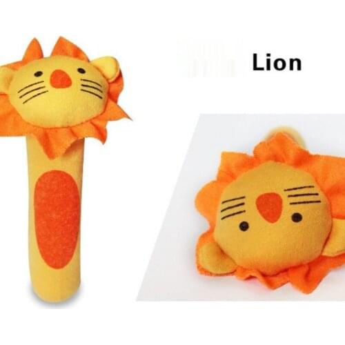 Child Hand Bell Cartoon Animal Plush Toys Rattle Baby Hand Grasp Early Learning Panda Coax The Child Monkey Piggy Kawaii Giraffe