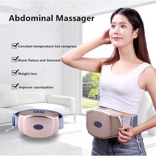 Electric Abdominal Massager Warm Palace Stomach Relieve Menstrual Pain Kneading Massage Belt Hot Moxibustion Vibration Slim Tool