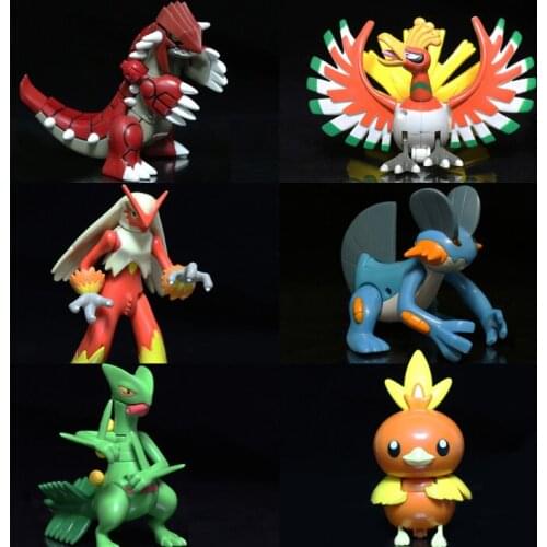 Pokemon Groudon Ho-Oh Torchic Blaziken Sceptile Swampert Joints Movable Cute Action Figure Model Toys