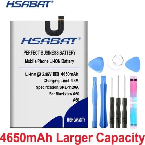 HSABAT 0 Cycle 4650mAh Battery for Blackview A60 High Quality Mobile Phone Replacement Accumulator