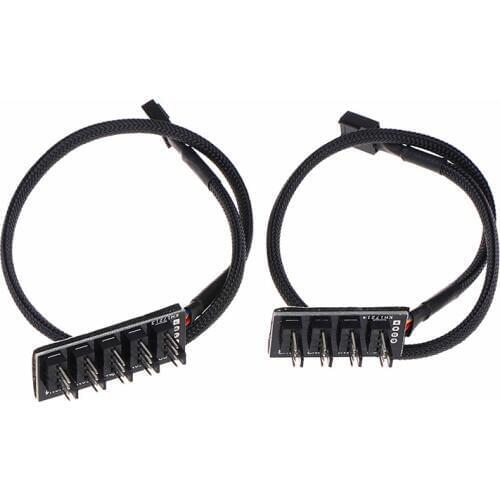 PC Cooler Fan Power Cable 1 Female To 4 Male 4Pin Socket Fan Hub Splitter Cable For 3Pin&4Pin PWM Cooling Fan