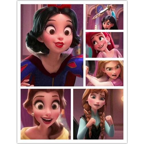 5D Rhinestone Painting Disney Princess Nautical Mosaic Beautiful Girl Living Room Home Decoration Wall Hanging Art Painting