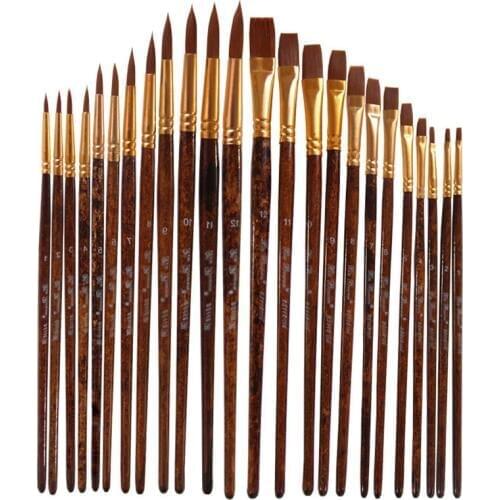 12 Pcs Acrylic Oil Watercolour Painting brush Watercolor Pen Artist By Number Craft Art Supplies Model Paint Watercolor Brush Se