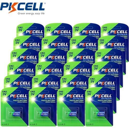 Pack of 24) PKCELL Ultra CR2 DL-CR2 3V Photo Lithium Battery Batteries For Cameras 10years shelf life