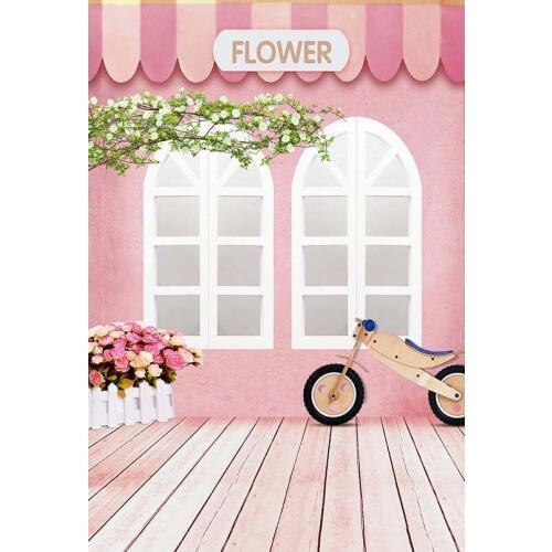 Lovely girl portrait pink photography background fabric indoor flower photo backdrops for photographer studio accessories S-3025