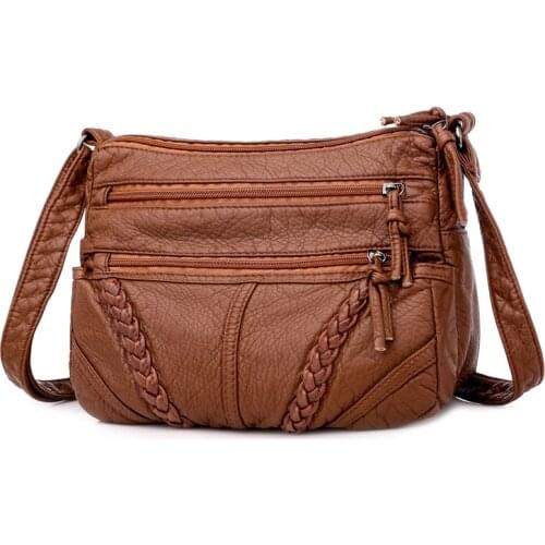 New Casual mama Messenger Bags Crossbody PU Leather Black Brown Handbag for Women Small Shoulder Bag purses and handbags bolso