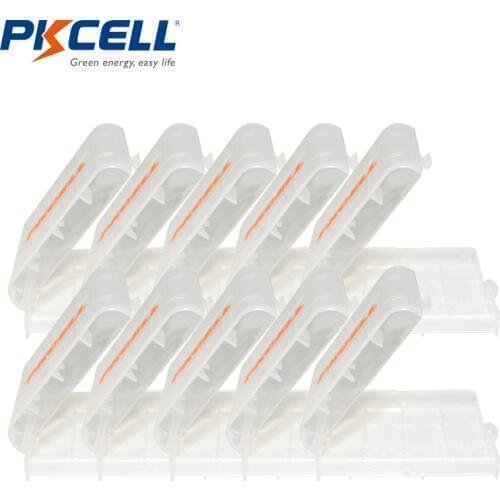 10PC X Plastic Case Holder Storage Box Cover For Rechargeable AA And AAA Batteries PKCELL