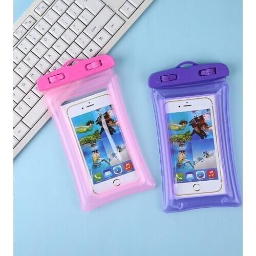 Floating air bag inflatable mobile phone waterproof bag new swimming transparent waterproof mobile phone bag mobile phone waterp