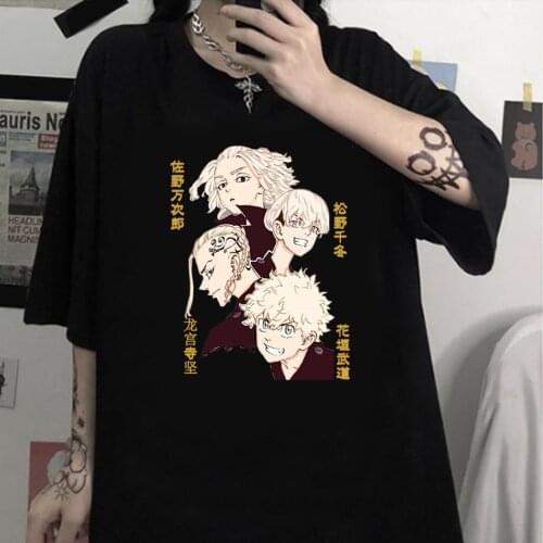 Harajuku Tokyo Revengers Draken/Ryuguuji Ken Hanagaki Takemichi Sano Manjiro/mikey Matsuno Chifuyu Friend Casual T-shirt Men Top