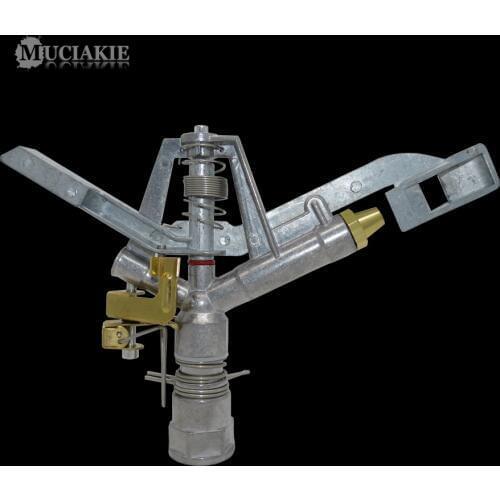 1PC 1 Inch (32mm) Female Thread Zinc Alloy Rotating Drive Sprinklers 1 Copper Nozzle Irrigation for Mountain Side Slope Areas