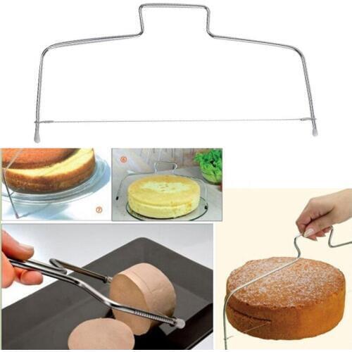 Adjustable Stainless Steel Wire Cake Slicer Pizza Dough Cutter Kitchen Baking Tool FBE2