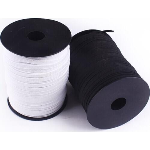 DIY 5 Meters 3mm/6mm Polyester Elastic Bands White and Black Elastic Ribbon Elastic Bands for Clothes Garment Sewing Accessories