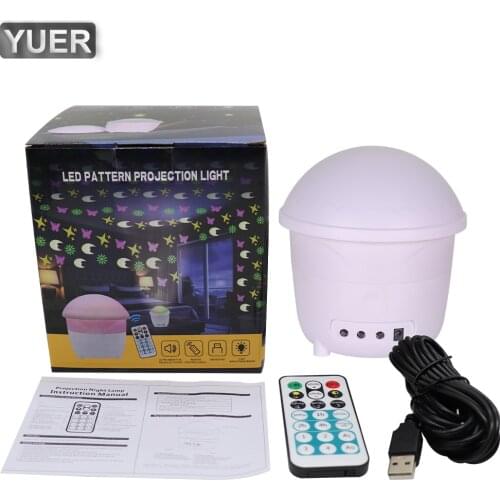 Christmas Gift 12W LED Pattern Night Light Projector Star Moon Sky Rotating Sleep Romantic LED USB Projection Lamp For Bedroom
