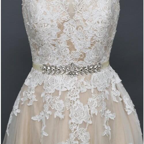 S69 Rhinestone Bridal Wedding Belt Bridesmaid Bride Dress Accessories Sashs Gift Evening Dresses Crystal Belts for Women Dresses