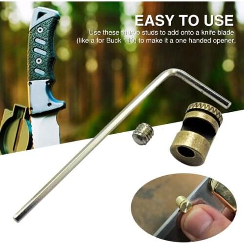 Folding Knife With Hex Wrench Removal Tool Thumb Stud Push Button For Buck 110 416 stainless steel