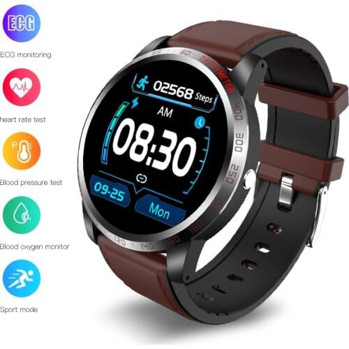 ECG Watch KS15 Smart Watch 5ATM WaterProof Bluetooth Sport Heart Rate Tracker Call/Message Reminder Smartwatch for Android iOS