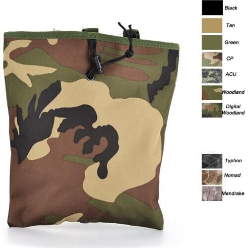Tactical Molle Magazine Pouch Dump Drop Pouch Airsoft Recovery Bag Protable Ammo Magazine Mag Bag Military Hunting Accessories