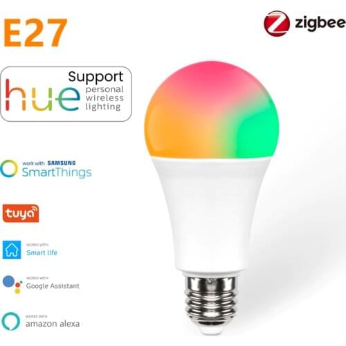 ZigBee 3.0 Tuya Smart Led Lamp Bulb Light E27 220V 110V RGB+W+C Works With Smartthings Alexa Echo Hub Google Home Wholesale