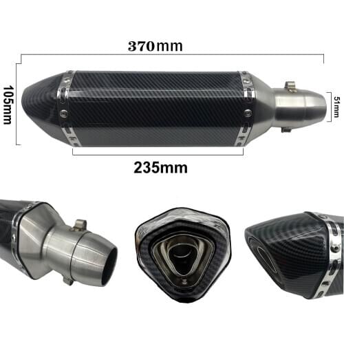Universal AK Motorcycle Exhaust Pipe Muffler Silencer Escape With DB killer For 35-51mm CB400 GY6 nmax msx125 crf 230 gsr 600