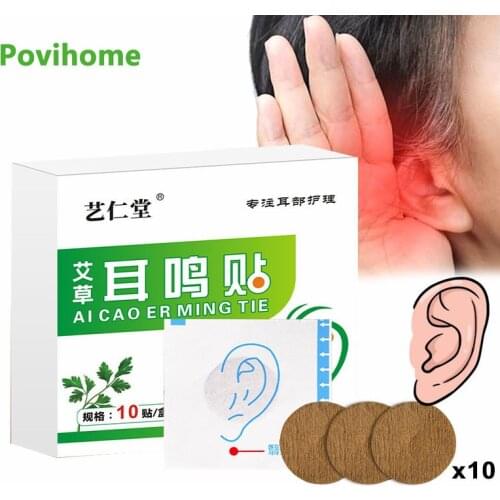 10Pcs/1Box Tinnitus Treatment Patch Effectively Relieve Otitis Media Ear Pain Hearing Loss Natural Herbal Medical Patch Ear Care