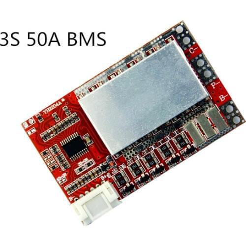 3S 50A BMS Board/ 55A 3.7V Lithium battery protection board/3.2V iron phosphate/LiFePO4 battery BMS board with Balance