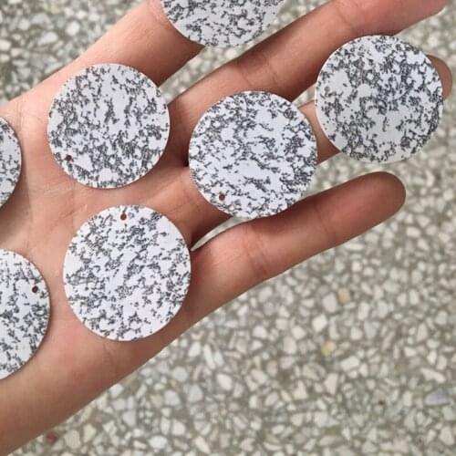 40Pcs/Lot 30mm Marble Color Sequins Flat Round PVC Paillettes Sewing Wedding DIY Craft Women Garment Lentejuelas Accessories