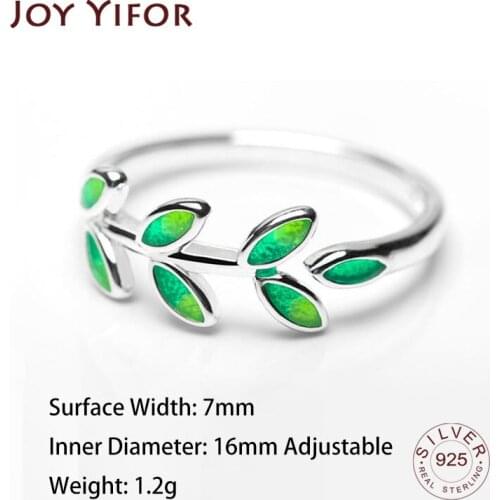 925 Sterling Silver Finger Rings Charm Women Girl Jewelry Fashion Simple Olive Leaf Ring Party Accessories Gifts