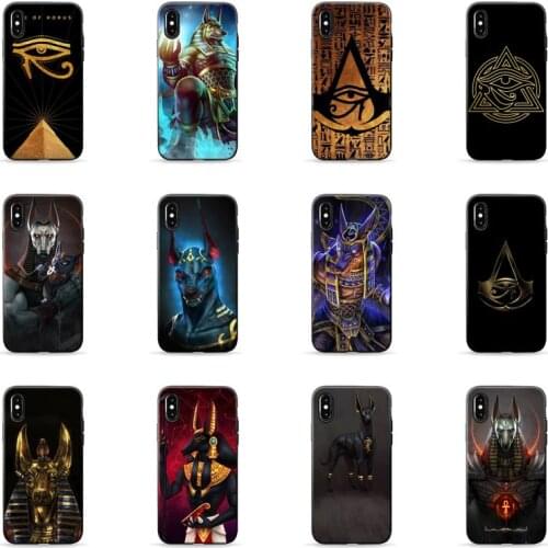 Egypt Nefertiti Anubis Ankh Phone Case for iPhone 7 8 11 12 Pro X XS Max XR Samsung A S 10 20 30 50 70 Plus pro funda