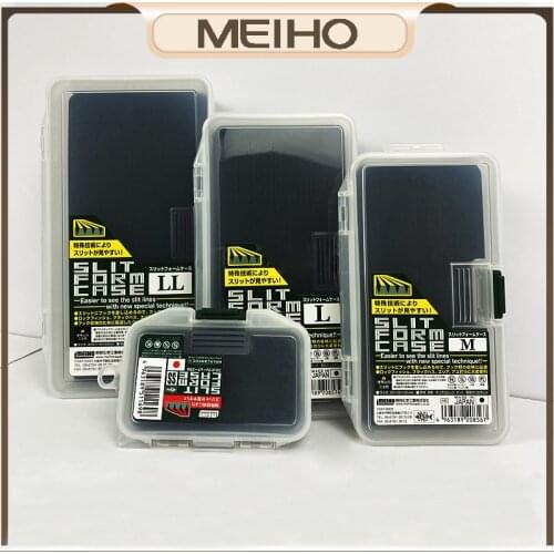 Japan Made MEIHO SLIT FORM CASE Fishing Box compartments Fishing Lure Hook Boxes storage Single Sided High Strength Fishing Case