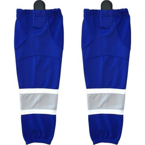 COLDINDOOR 100% Polyester blue Ice Hockey Socks Cheap Shin Guards W045