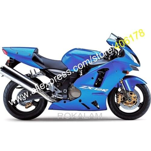 For Kawasaki Ninja ZX-12R 2002 2003 2004 2005 2006 ZX12R 02 03 04 05 06 ZX 12R All Blue Motorbike Fairings (Injection Molding)