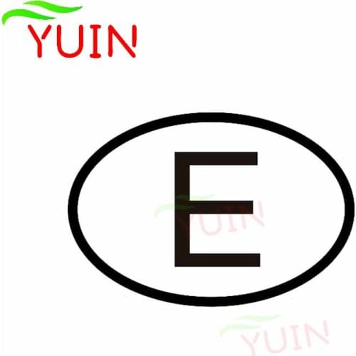 E Spain Country Code Oval Car Sticker Fashion Personality PVC Bumper Rear Windshield Decoration High Quality Waterproof Decal