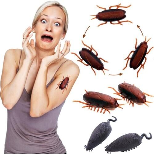 Electronic Trick-Playing Toy Simulation Insect Crawl Cockroaches/ Mouse Vibration Toys BM88