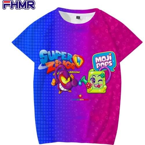 3D Print Super Zings Series 6 T Shirt for Girls Boys Summer Kids Cartoon Anime T-shirt Children Short Sleeves Cosplay Costumes